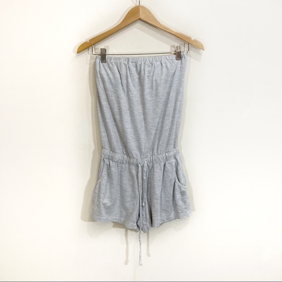 Element Pants - Element Romper Strapless Striped Stretchy Blue Sz Medium